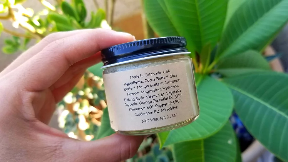 Plastic-Free, Vegan & Non-Toxic Deodorant With Orange & Cinnamon Essential Oil