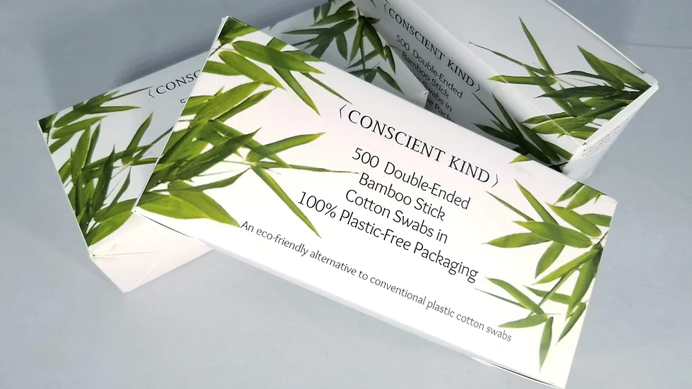 Two - 500 Double-Ended Bamboo Stick Cotton Swabs