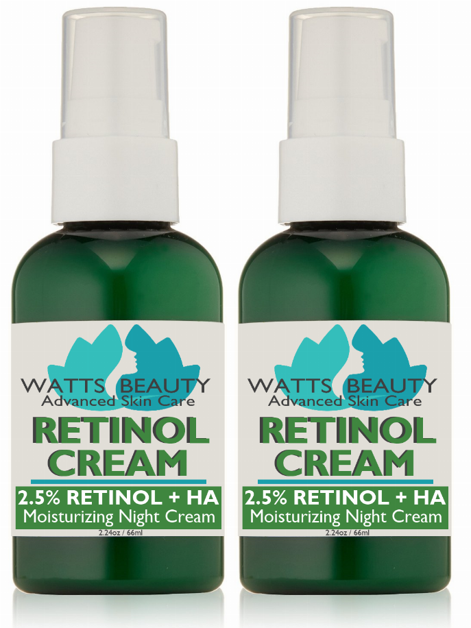 Watts Beauty Retinol 2.5% Moisturizing Cream for Smooth, Radiant Skin - Large 4.48 oz