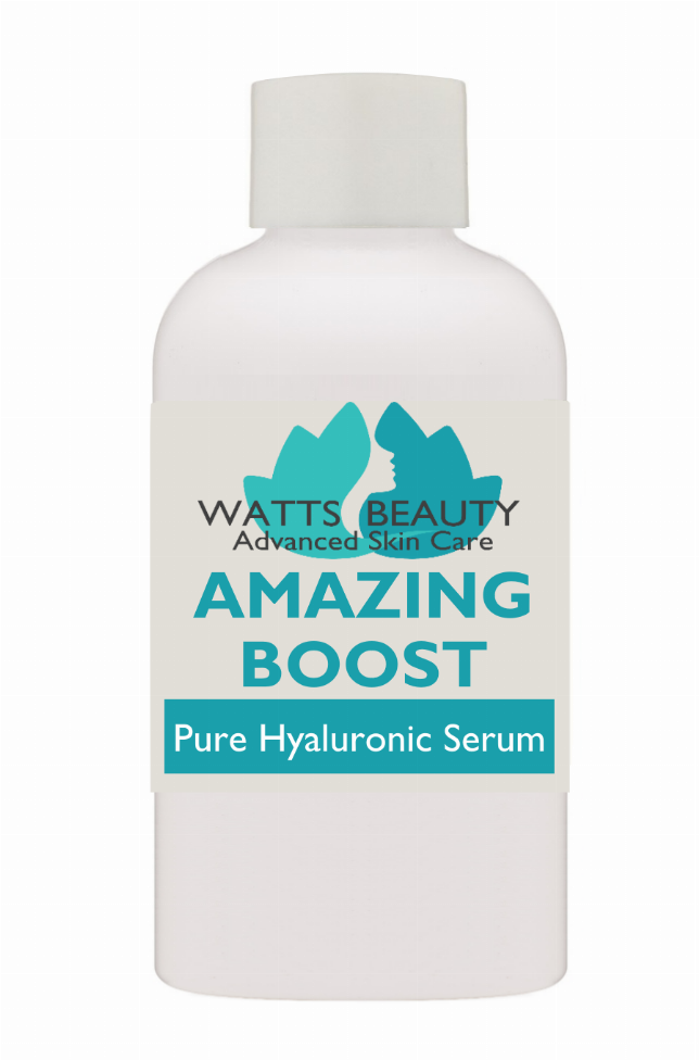 Watts Beauty Amazing Boost Dual Weight Pure Hyaluronic Acid Serum Plumps and Smooths for Supple Skin that Bounces Back - Synergistic Medium and Low Weight Hyaluronic Smoothing Face Moisturize