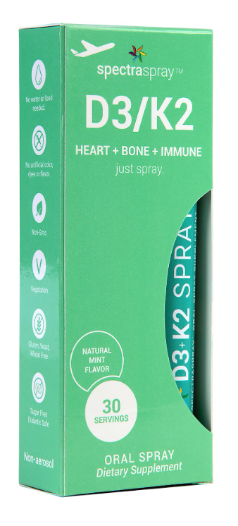 Vitamin D3 + K2 Oral Spray Vitamin by SpectraSpray