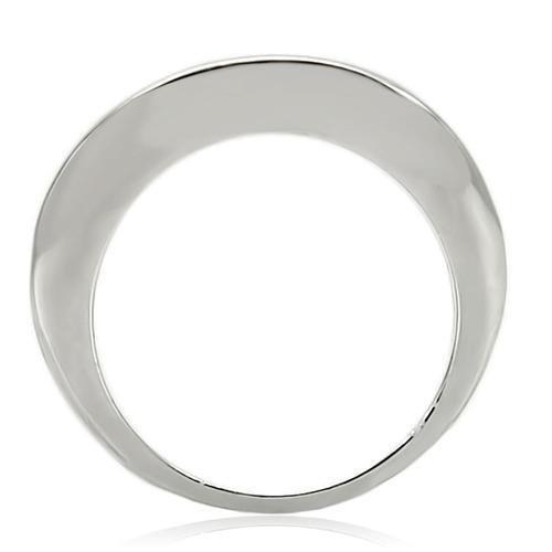 0W242 - Rhodium + Ruthenium Brass Ring with AAA Grade CZ  in Jet