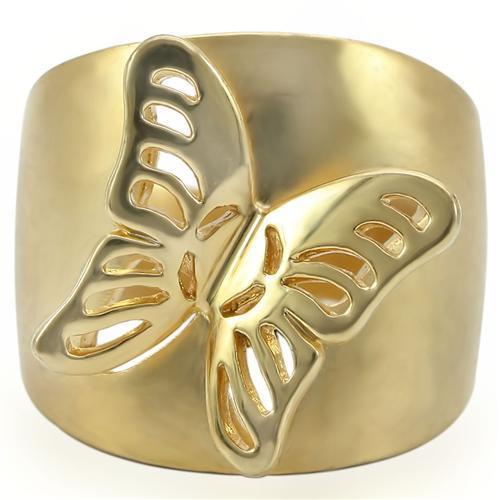 0W369 - Matte Gold & Gold Brass Ring with No Stone