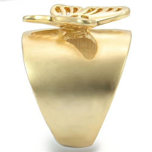 0W369 - Matte Gold & Gold Brass Ring with No Stone