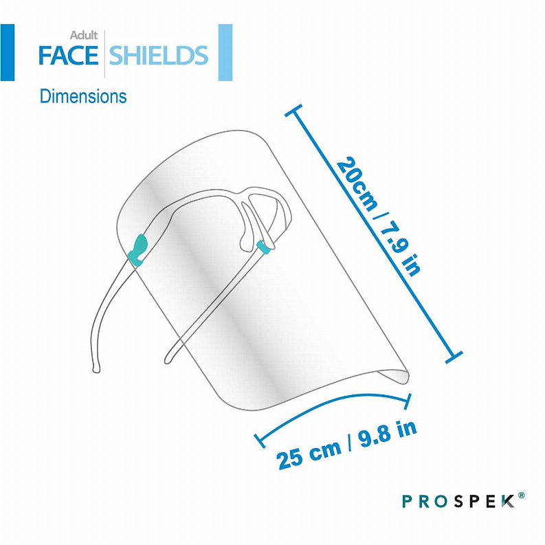 Prospek Safety Face Shield - Reusable Acrylic Shield for Men and Women