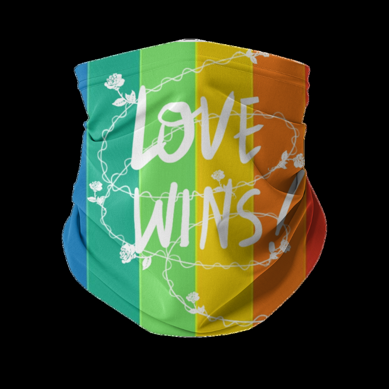 Love Wins Sublimation Neck Gaiter