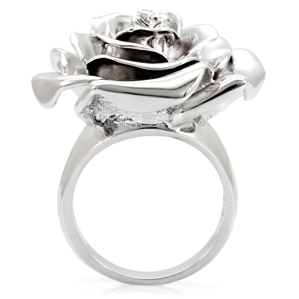 1W044 - Rhodium Brass Ring with No Stone