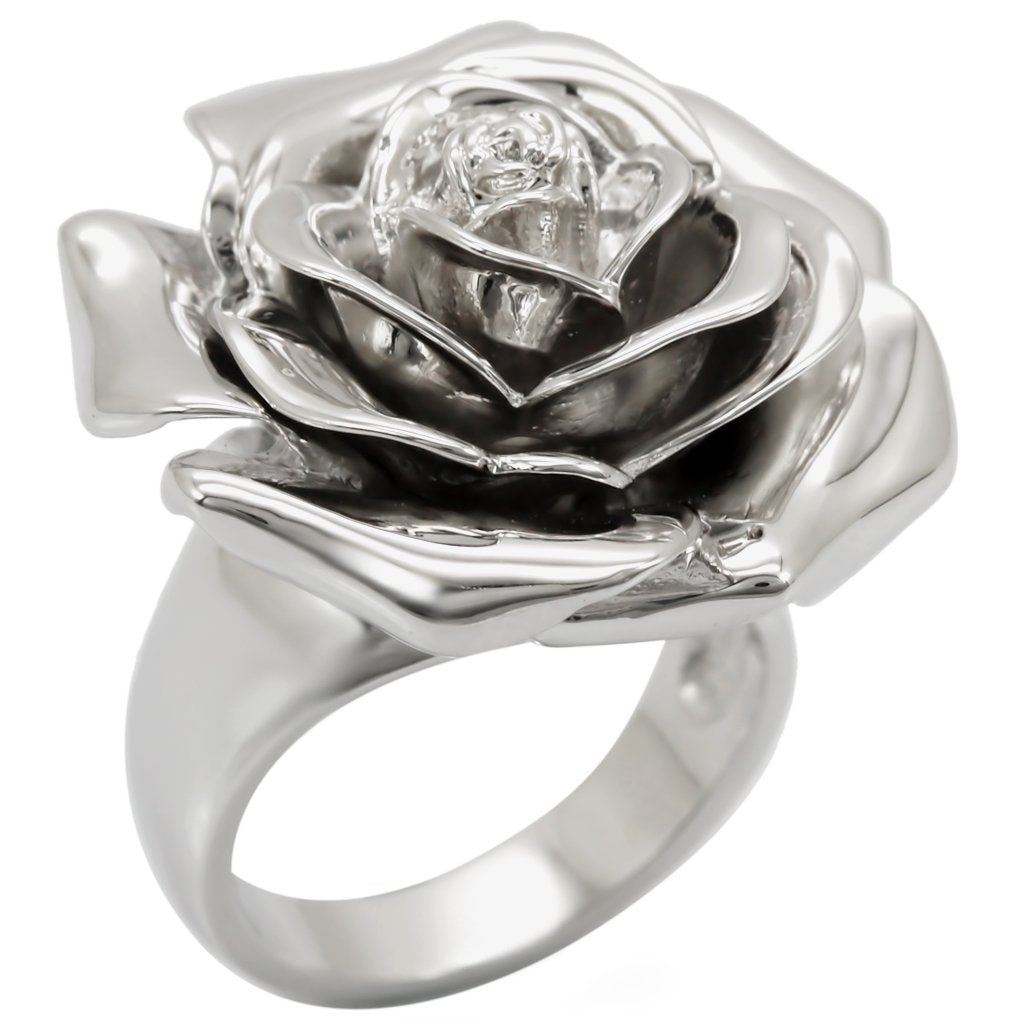 1W044 - Rhodium Brass Ring with No Stone