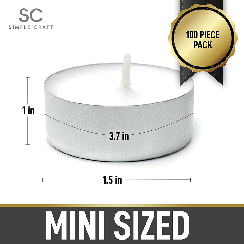 Simple Craft Tea Lights Candles - Unscented Pack