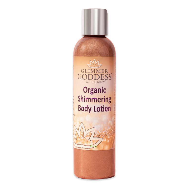 Glimmer Goddess Organic Shimmer Body Lotion - Sparkle For All Skin Types