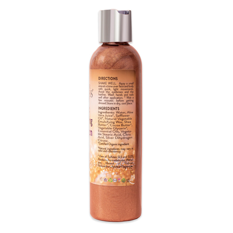 Glimmer Goddess Organic Shimmer Body Lotion - Sparkle For All Skin Types