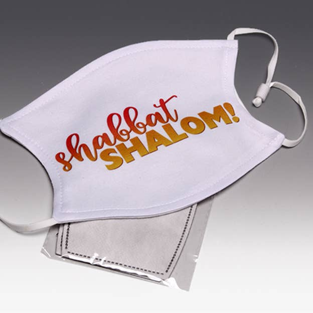 ADJUSTABLE Shabbat Shalom Face Mask