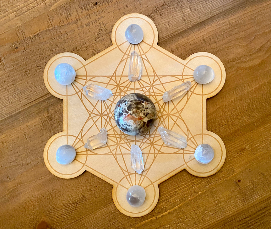 Metatron's Cube 2 Sphere Holder Crystal Grid