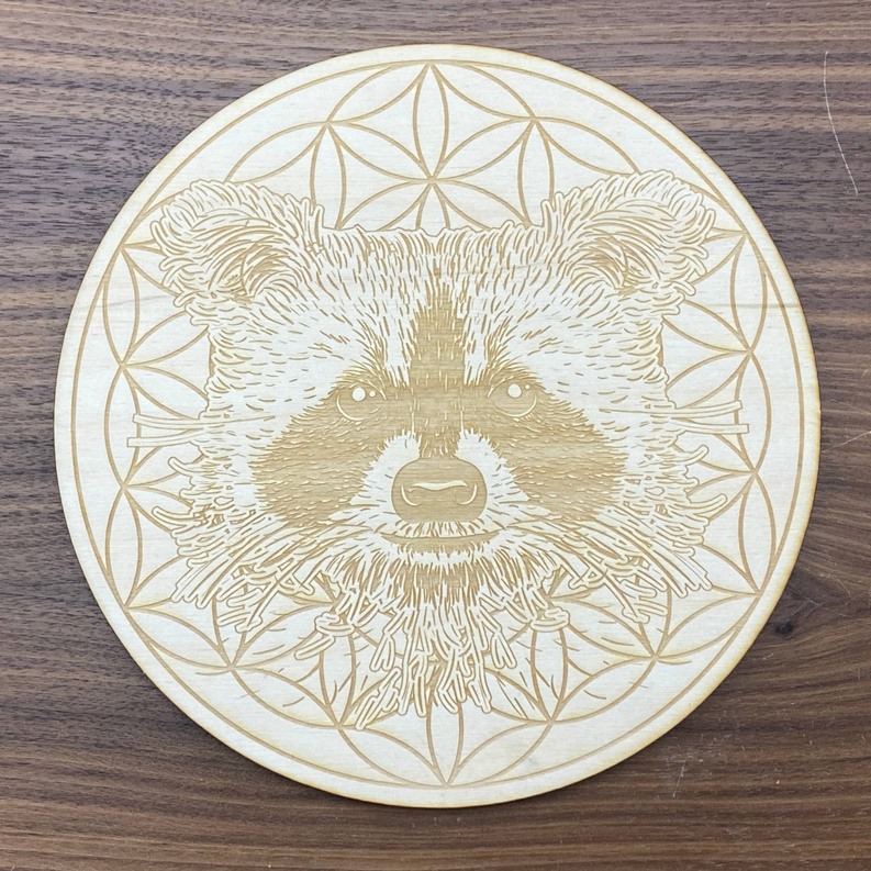 Raccoon Crystal Grid
