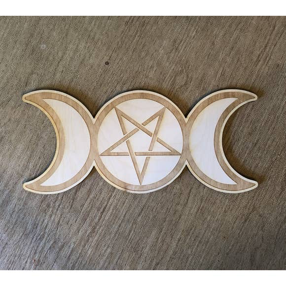 Triple Moon Pentagram Crystal Grid