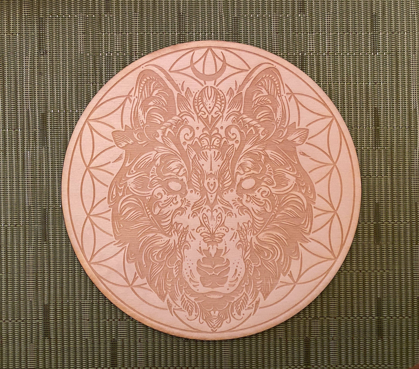 Wolf Flower of Life Crystal Grid #2