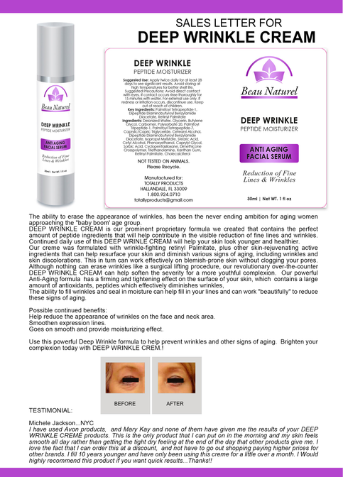 Deep Wrinkle Peptide Facial Serum