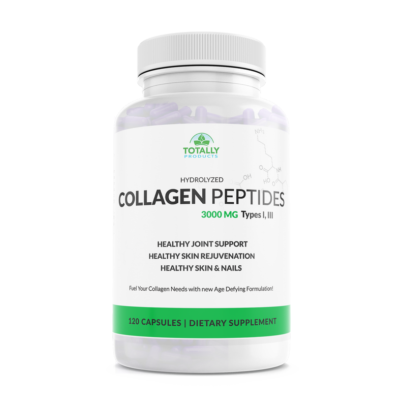 Hydrolyzed Collagen Peptides 750mg - Protein Powder  (120 Capsules)