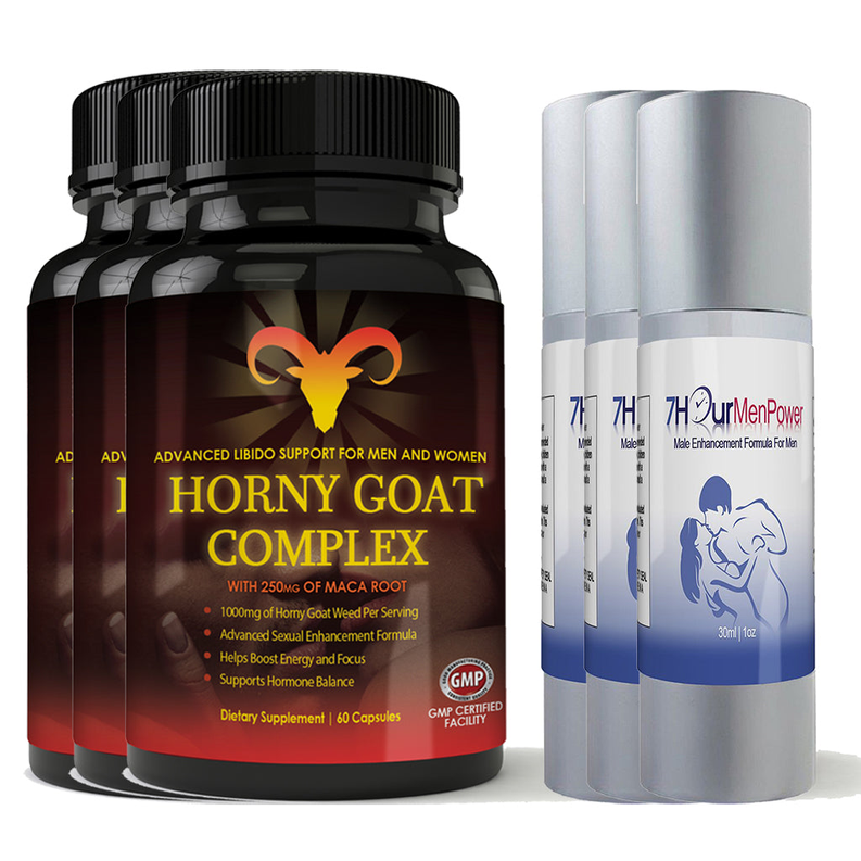 Horny Goat Complex and 7Hour Men Power Combo Pack