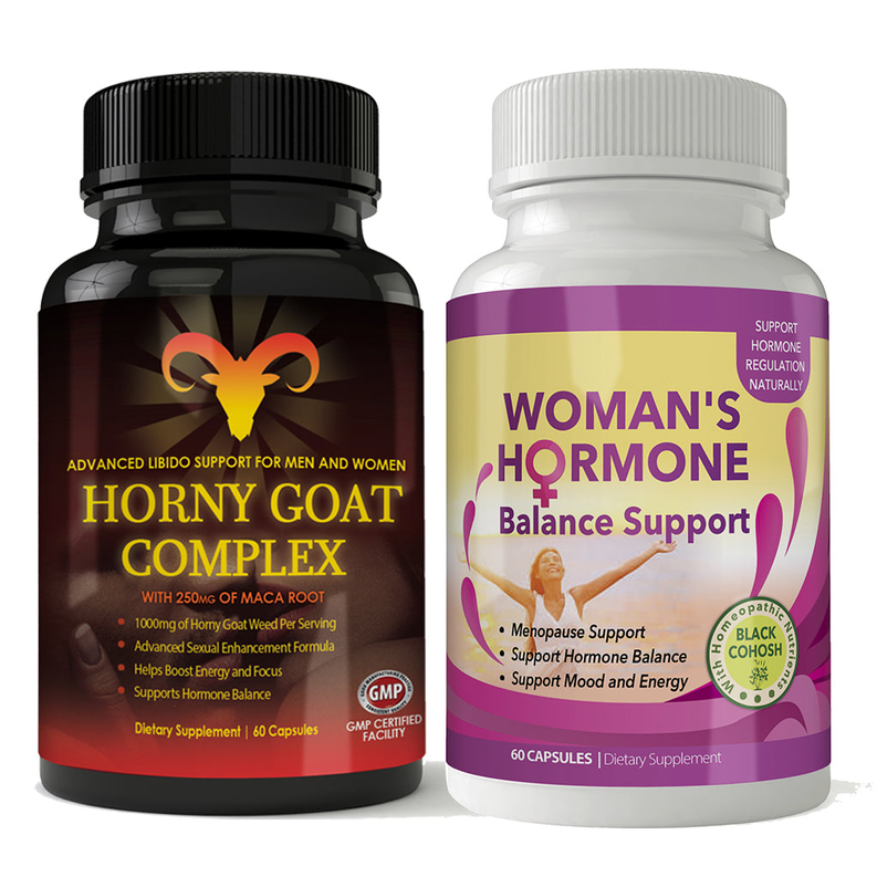 Horny Goat Complex and Woman's Hormone Support Combo Pack