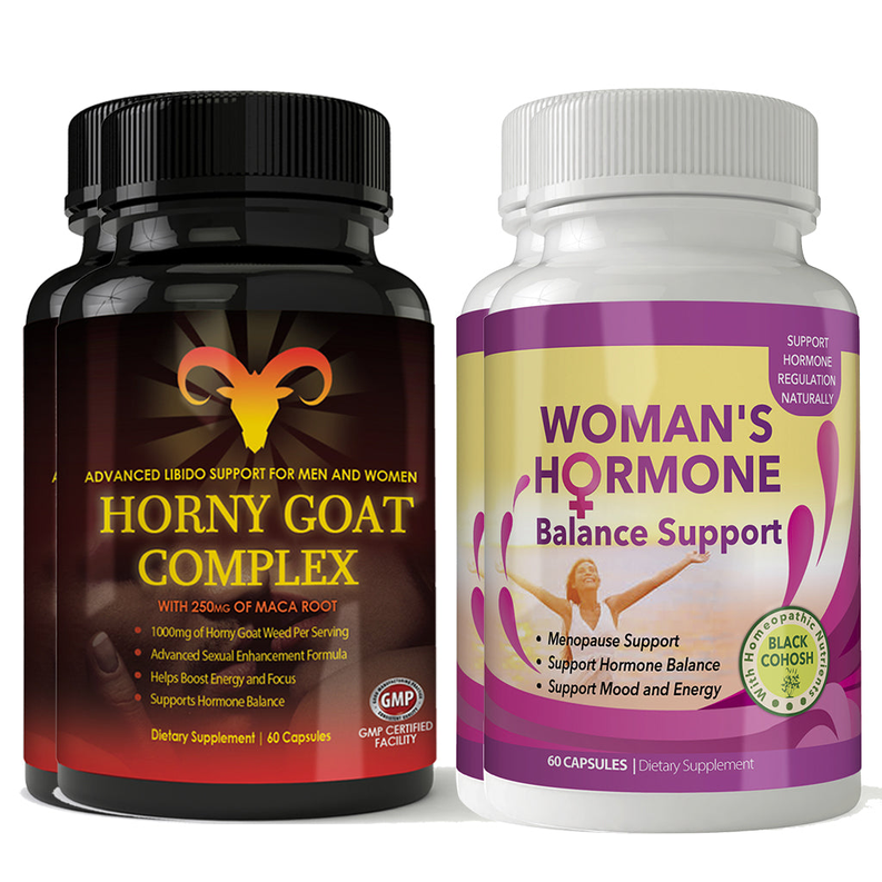 Horny Goat Complex and Woman's Hormone Support Combo Pack