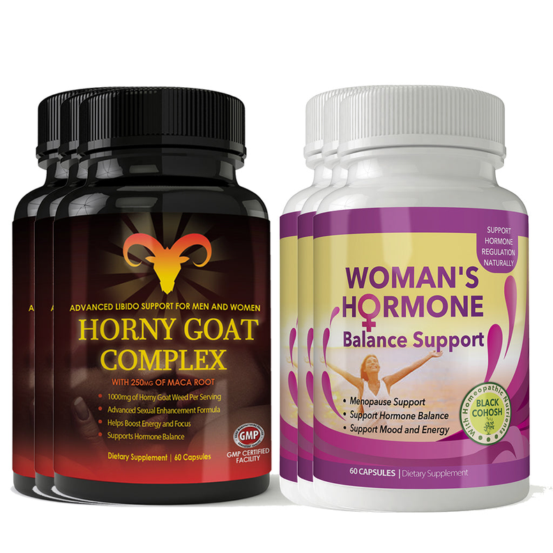 Horny Goat Complex and Woman's Hormone Support Combo Pack