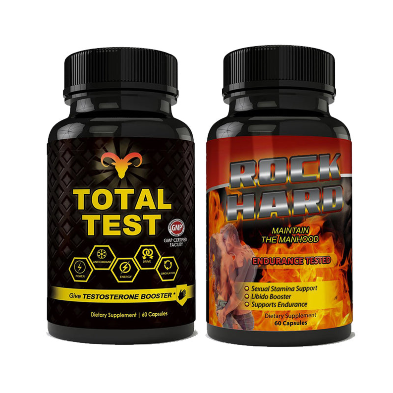 Total Test Testosterone Booster and Rock Hard Combo Pack