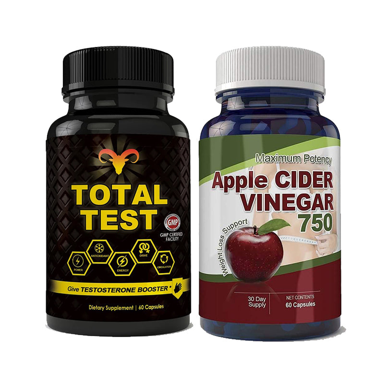 Total Test Testosterone Booster and Apple Cider Vinegar Combo Pack