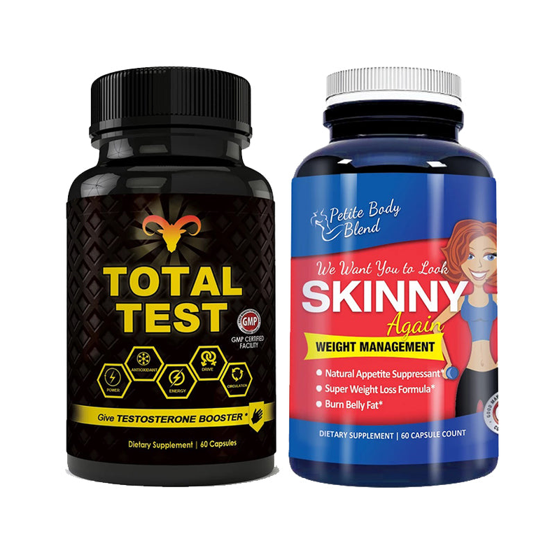 Total Test Testosterone Booster and Skinny Again Combo Pack