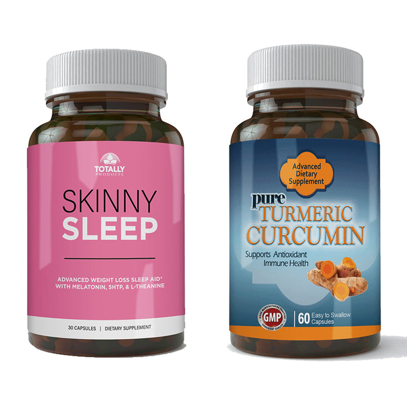 Skinny Sleep and Turmeric Curcumin Combo Pack