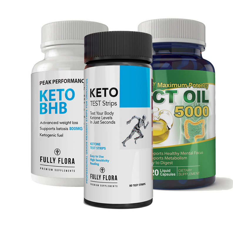 Fully Flora Keto Strips and Keto BHB and MCT Oil Combo Pack