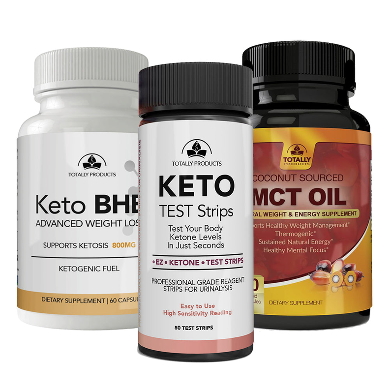 Totally Products Keto Strips and Keto BHB and MCT Oil Combo Pack