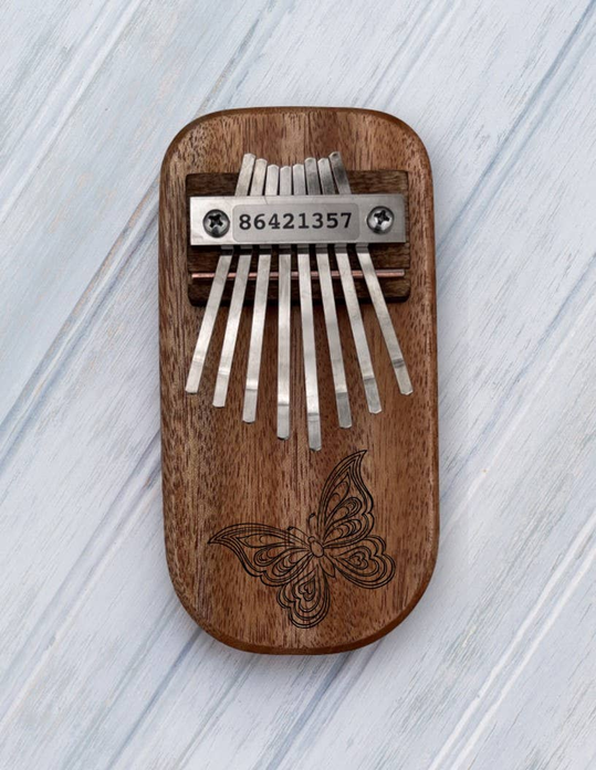 Butterfly Engraved Thumb Piano