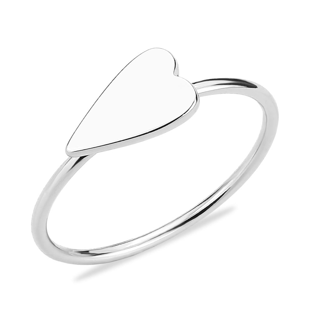 3W1618 - Rhodium Brass Ring with No Stone in No Stone