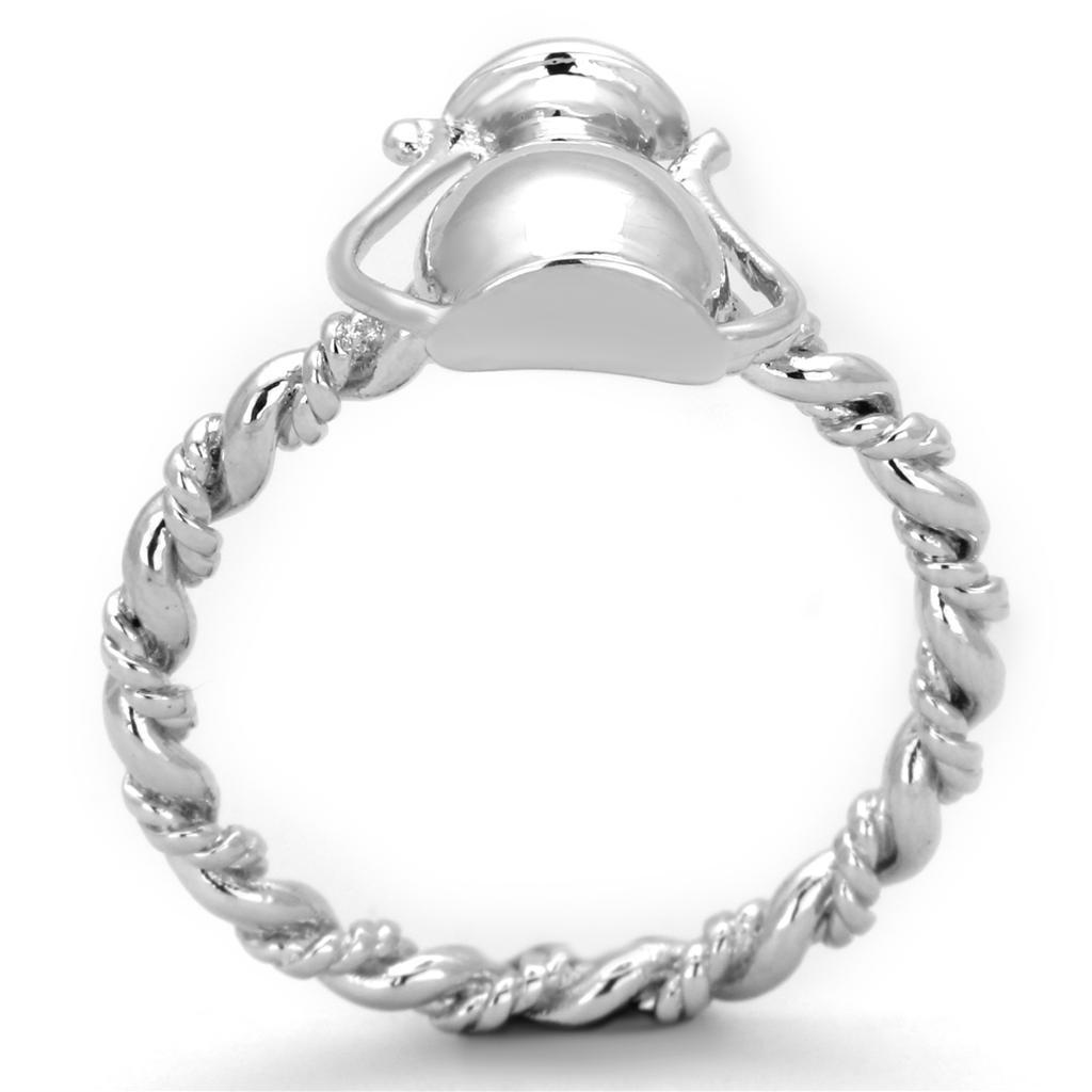 3W607 - Rhodium Brass Ring with No Stone