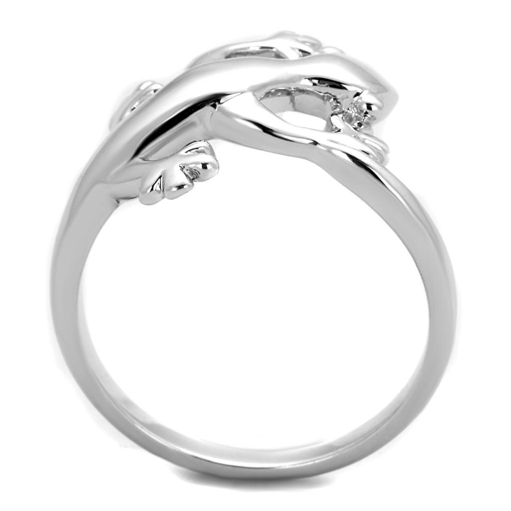 3W858 - Rhodium Brass Ring with No Stone