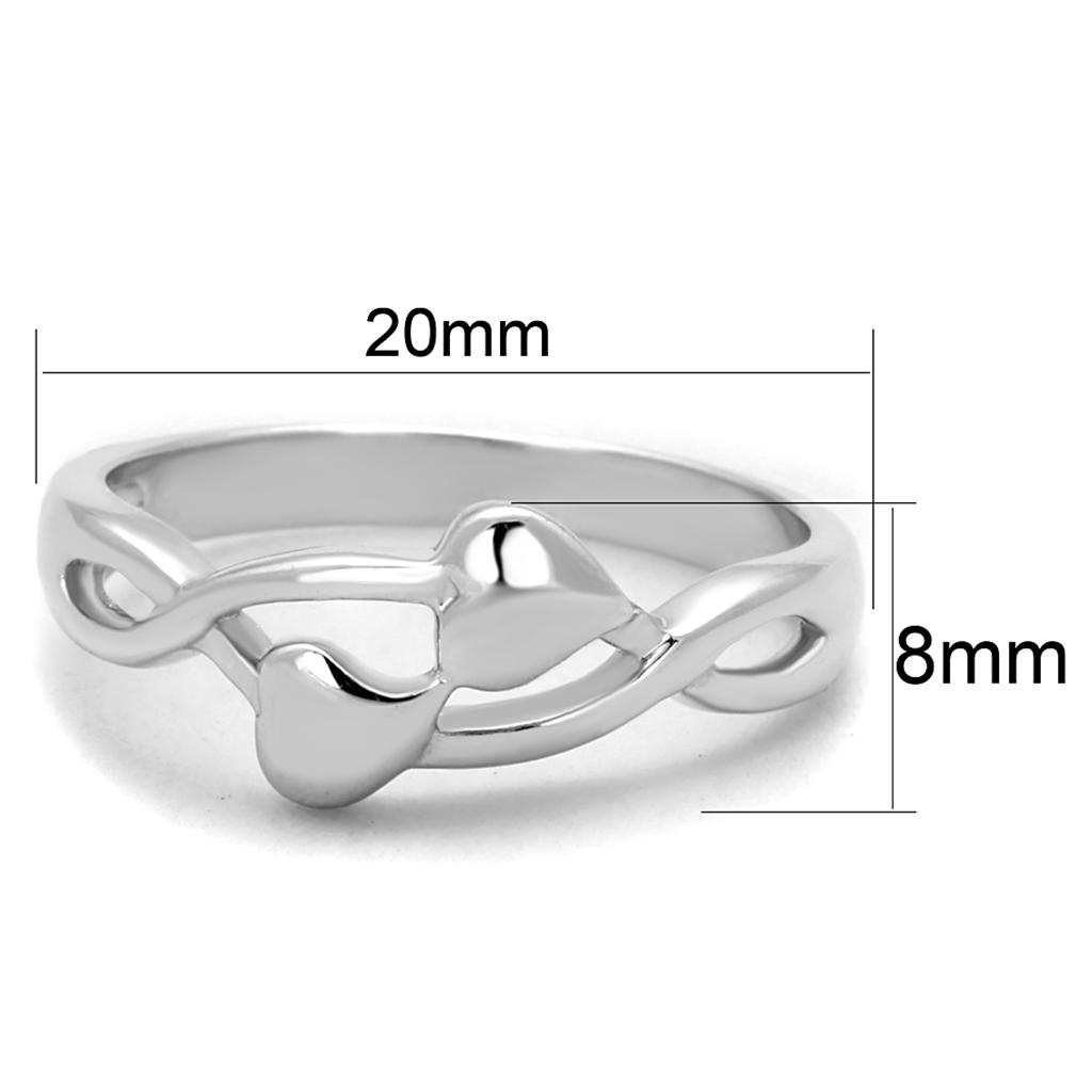 3W859 - Rhodium Brass Ring with No Stone