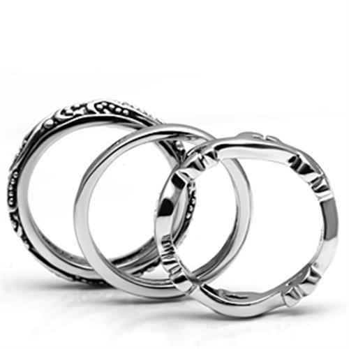 3W048 - Rhodium Brass Ring with No Stone