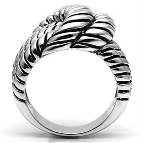 3W061 - Rhodium Brass Ring with No Stone