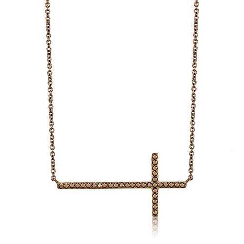 3W1131 - IP Coffee light Brass Chain Pendant with AAA Grade CZ  in Light Coffee