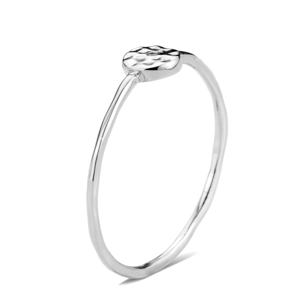 3W1614 - Rhodium Brass Ring with AAA Grade CZ in Clear