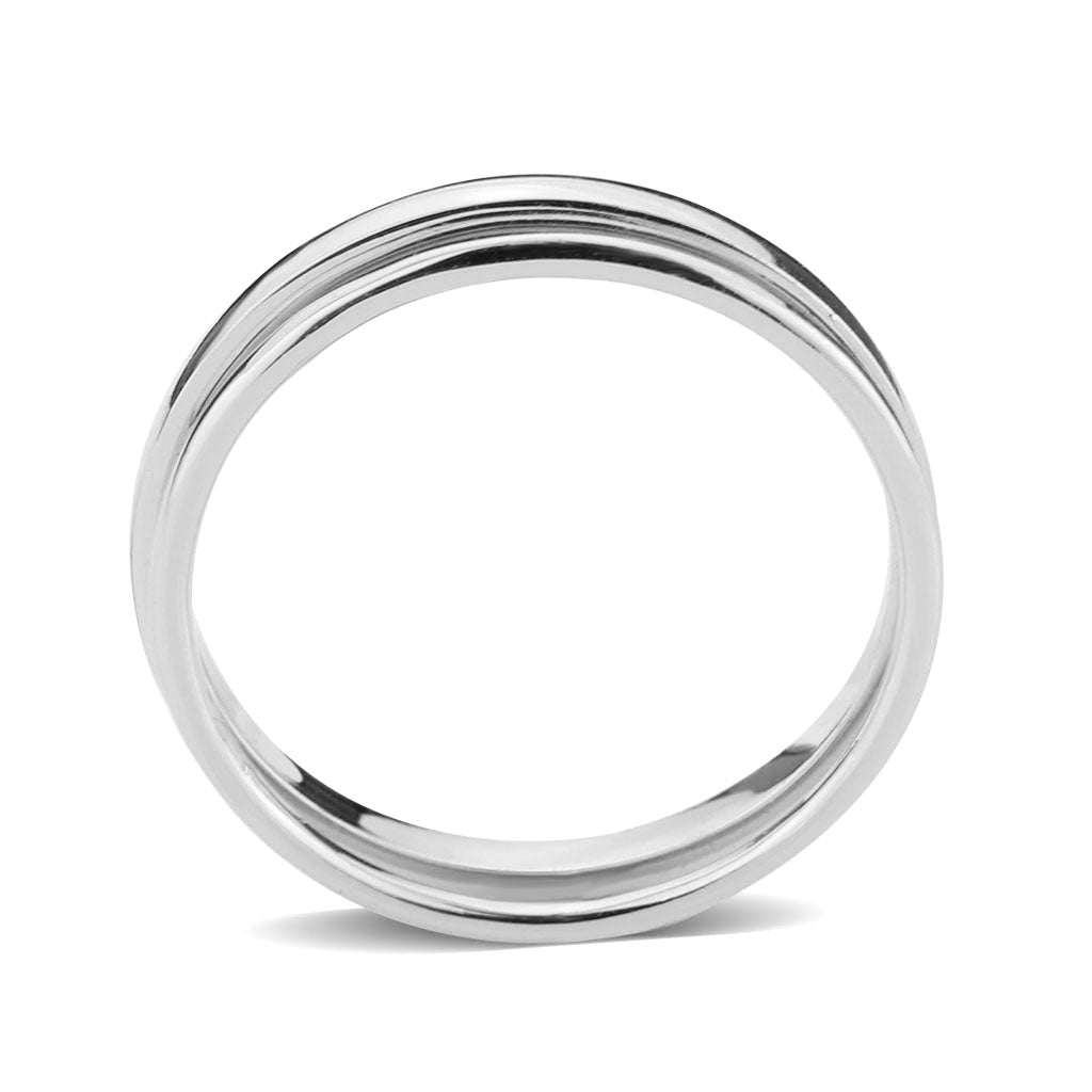 3W1625 - Rhodium Brass Ring with No Stone in No Stone