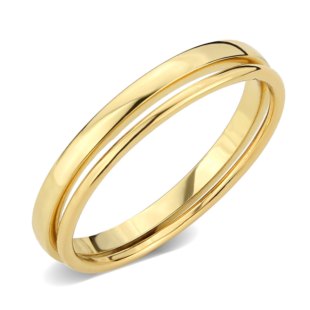 3W1626 - Flash Gold Brass Ring with No Stone in No Stone