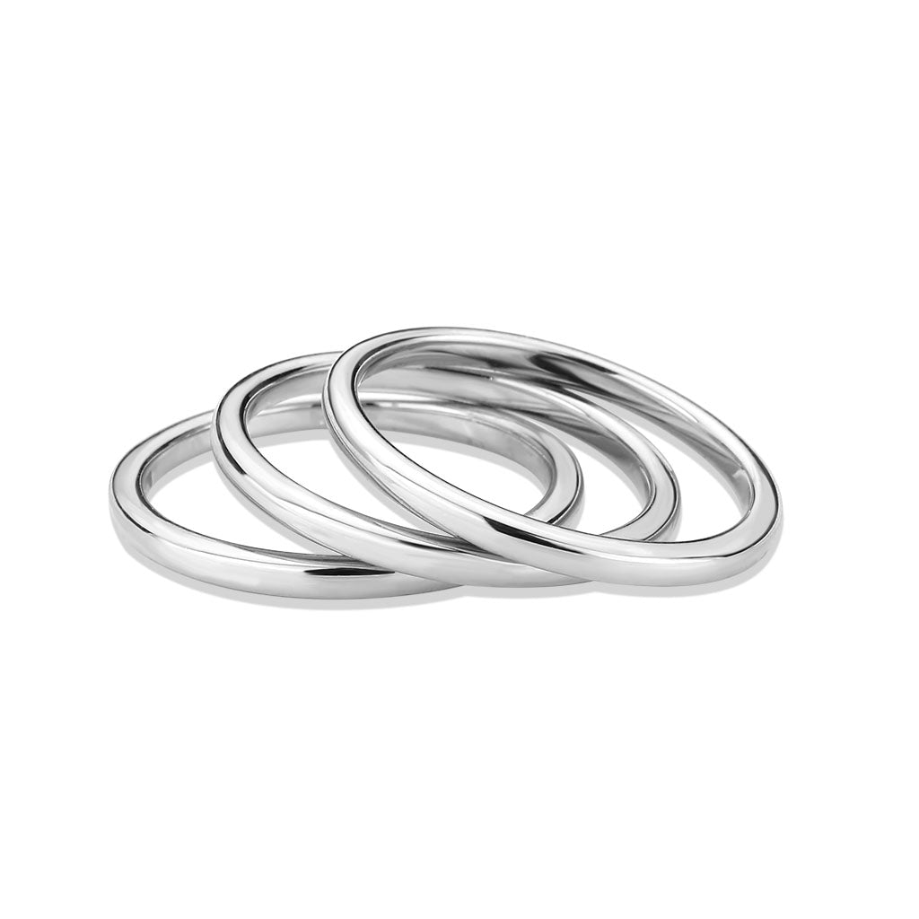 3W1627 - Rhodium Brass Ring with No Stone in No Stone