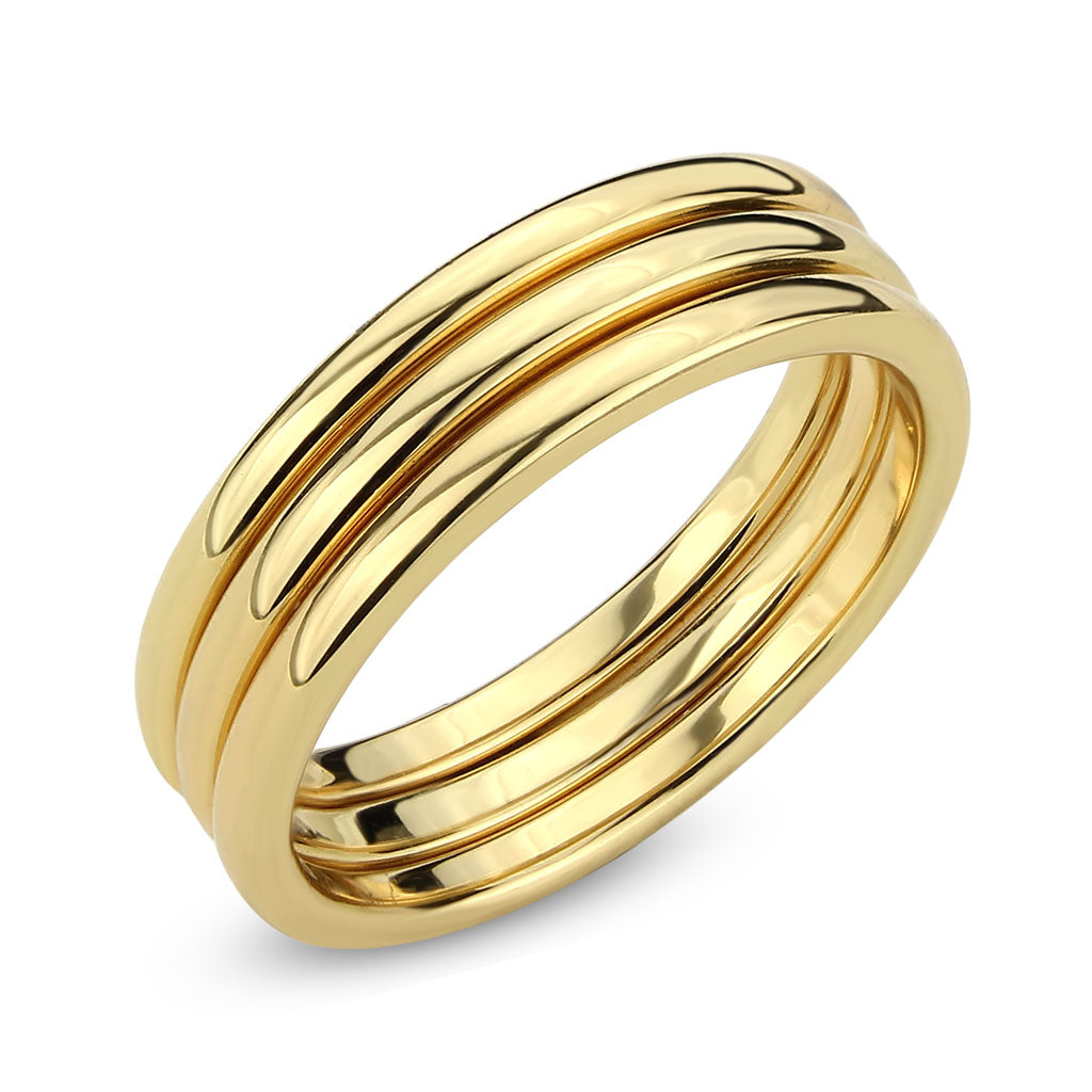 3W1628 - Flash Gold Brass Ring with No Stone in No Stone