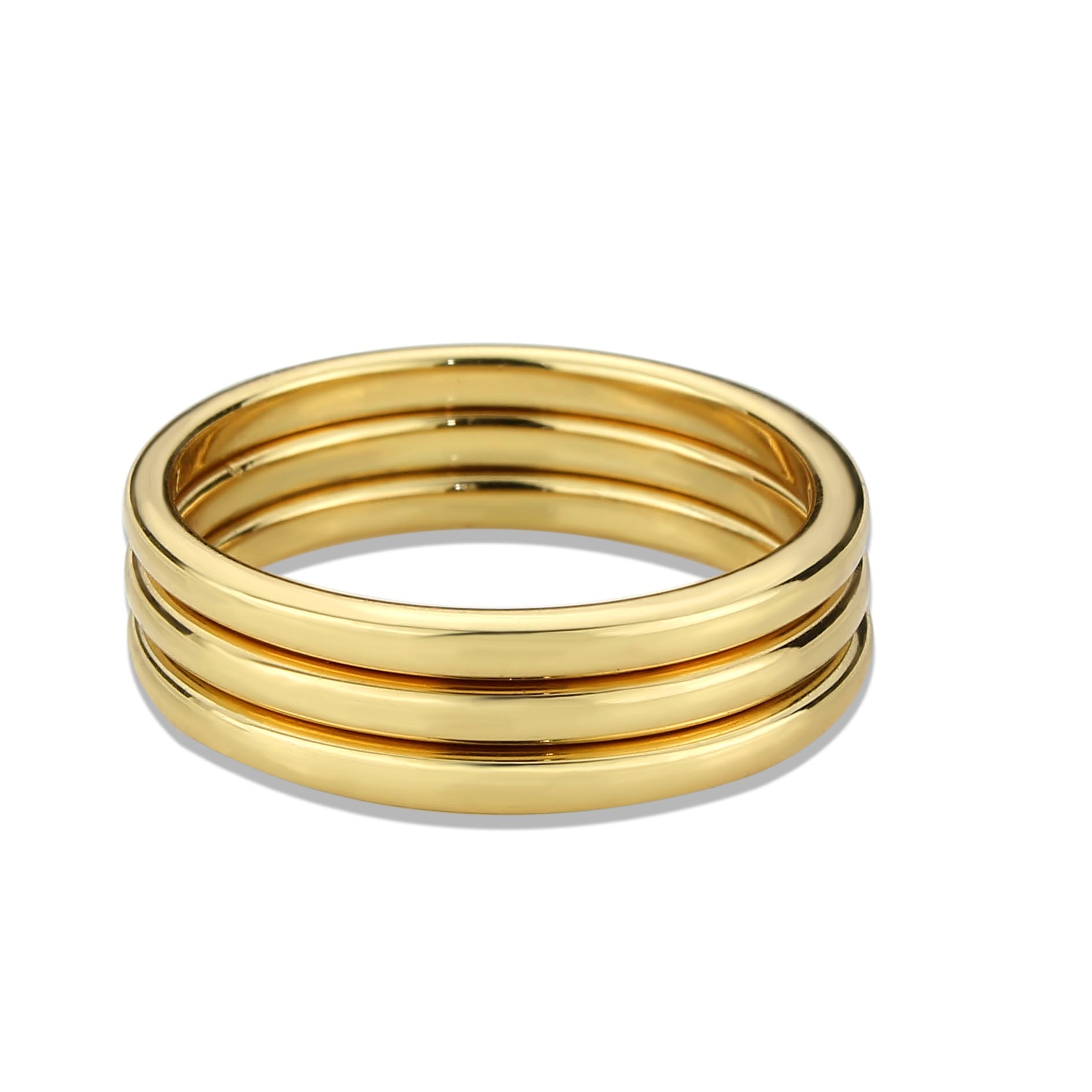 3W1628 - Flash Gold Brass Ring with No Stone in No Stone