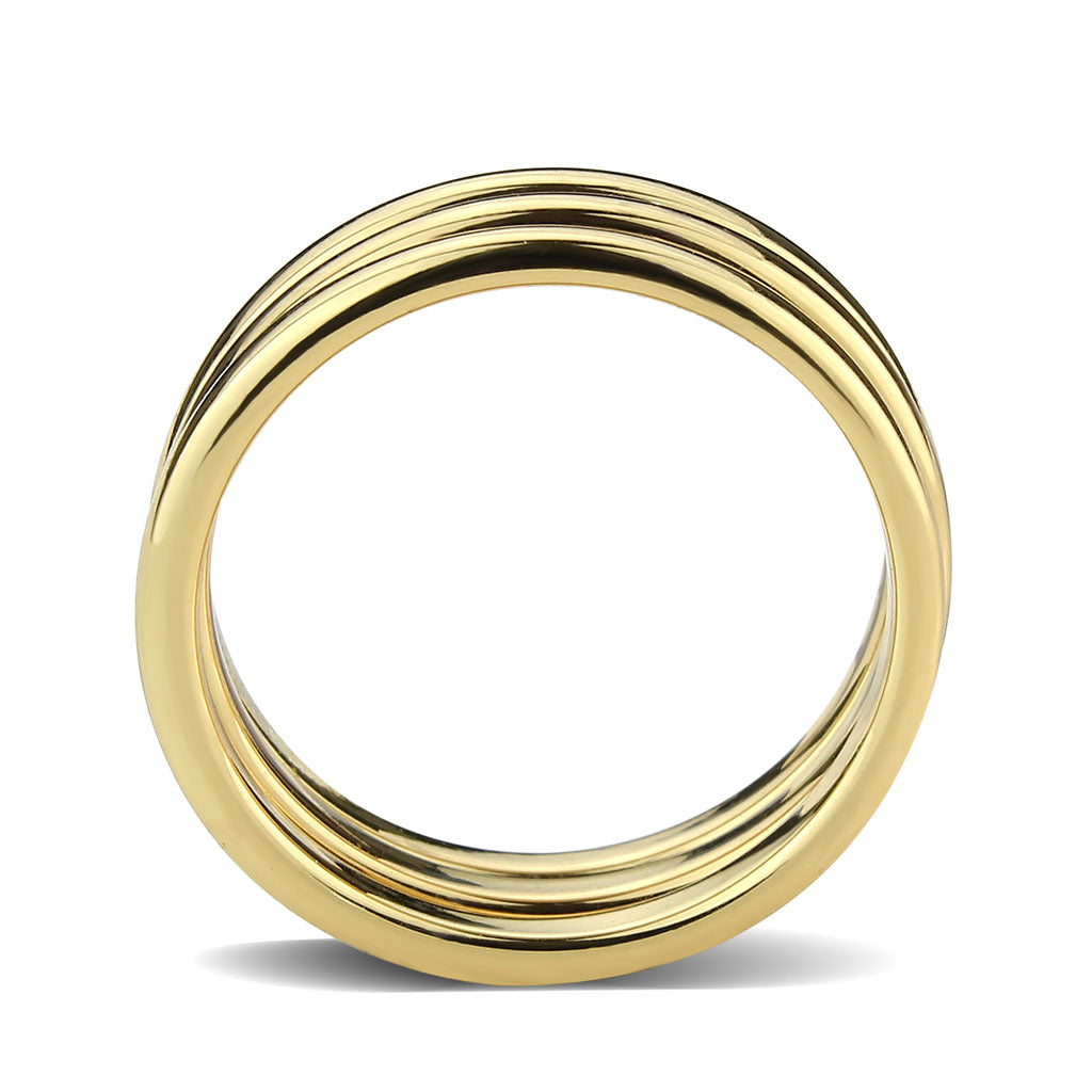 3W1628 - Flash Gold Brass Ring with No Stone in No Stone