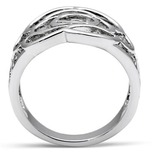 3W199 - Rhodium Brass Ring with No Stone