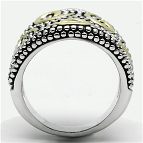 3W243 - Reverse Two-Tone Brass Ring with No Stone