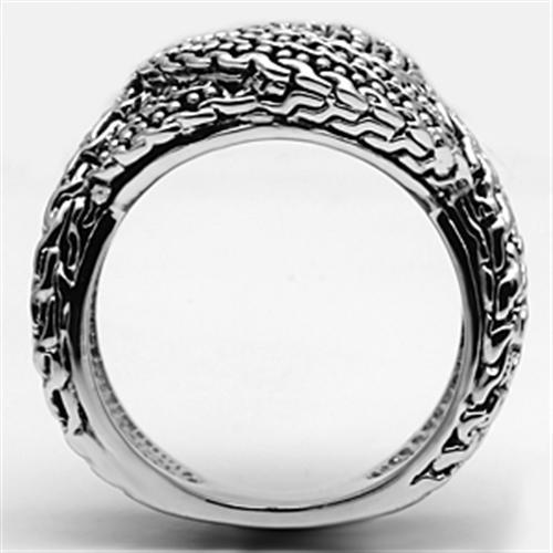 3W248 - Rhodium Brass Ring with No Stone